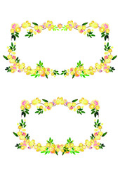 モッコウバラのフレーム イラスト素材