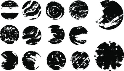 Naklejka premium Circle grunge texture pattern