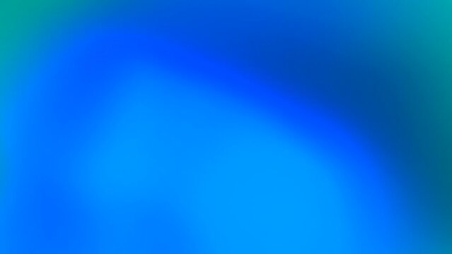 Teal green blue turquoise color gradient animation. Moving soft blurred background. The colors vary with position, producing smooth color transitions
