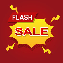 flash sale banner for special offer promotion. online shopping advertising template concept