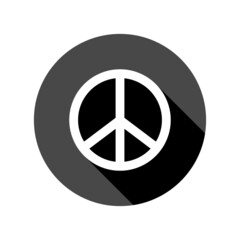 Peace icon on white background.