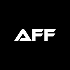 AFF letter logo design with black background in illustrator, vector logo modern alphabet font overlap style. calligraphy designs for logo, Poster, Invitation, etc.