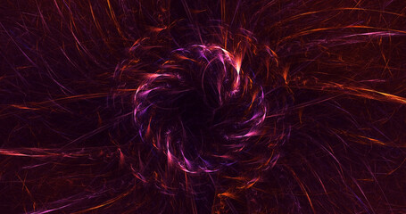 Naklejka premium 3D rendering abstract multicolor fractal light background