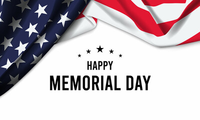 Fototapeta na wymiar Memorial Day - Remember and honor with USA flag, Vector illustration.