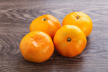 Fresh ripe juicy yellow mandarin