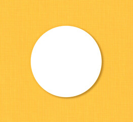 黄色の背景に白の丸