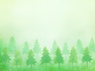 Fototapeta premium 淡いパステルな森 水彩背景素材