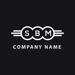 SBM letter logo design on black background. SBM  creative initials letter logo concept. SBM letter design.
