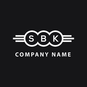 SBK letter logo design on black background. SBK  creative initials letter logo concept. SBK letter design.
