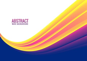 Abstract colorful business wave background