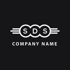 SDS letter logo design on black background. SDS  creative initials letter logo concept. SDS letter design.