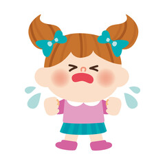 泣いている女の子のイラスト