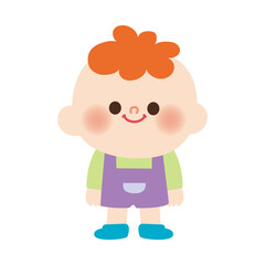 にこにこの男の子のイラスト