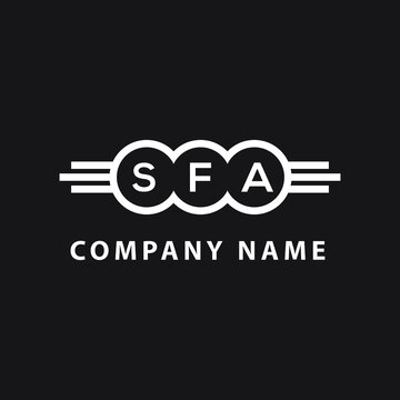 SFA letter logo design on black background. SFA creative initials letter logo concept. SFA letter design. 