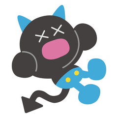 やられる菌のイラスト