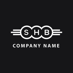 SHB letter logo design on black background. SHB  creative initials letter logo concept. SHB letter design.  © Faisal