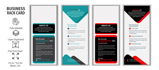  Corporate Business DL Rack Card Template