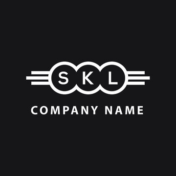 SKL letter logo design on black background. SKL  creative initials letter logo concept. SKL letter design.
