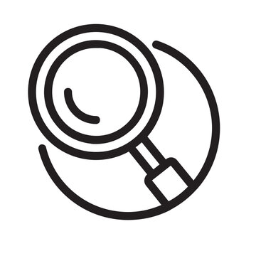 recommend clip art: Search outline icon.