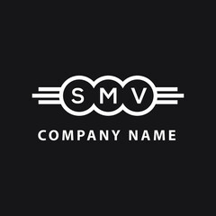 SMV letter logo design on black background. SMV  creative initials letter logo concept. SMV letter design.
