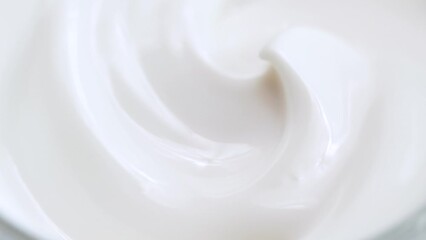 Macro white smooth eye, skin cream texture, closeup beauty facial cosmetics mask