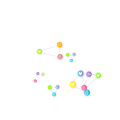 Social media marketing icons internet tags target