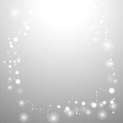 silver background bokeh bling snow flake confetti