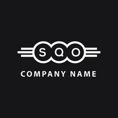 SQO letter logo design on black background. SQO  creative initials letter logo concept. SQO letter design.