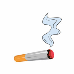 cigarette burns vector illustration element concept design template