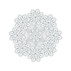 Decorative Doodle flowers in black and white for coloring page, cover, wedding invitation, greeting card, wall art and wallpaper. Hand drawn sketch for adult anti stress coloring page.-vector 