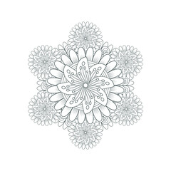 Decorative Doodle flowers in black and white for coloring page, cover, wedding invitation, greeting card, wall art and wallpaper. Hand drawn sketch for adult anti stress coloring page.-vector 