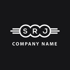 SRJ letter logo design on black background. SRJ  creative initials letter logo concept. SRJ letter design.
