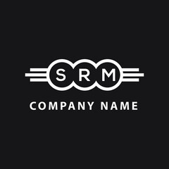 SRM letter logo design on black background. SRM  creative initials letter logo concept. SRM letter design.

