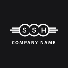 SSH letter logo design on black background. SSH  creative initials letter logo concept. SSH letter design.
