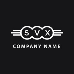 SVX letter logo design on black background. SVX  creative initials letter logo concept. SVX letter design.
