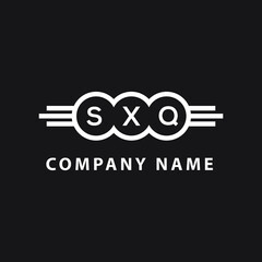 SXQ letter logo design on black background. SXQ  creative initials letter logo concept. SXQ letter design.