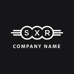 SXR letter logo design on black background. SXR  creative initials letter logo concept. SXR letter design.