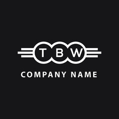 TBW letter logo design on black background. TBW  creative initials letter logo concept. TBW letter design.