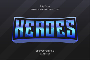 Heroes Blue Movies editable text effect font style