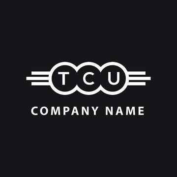 TCU letter logo design on black background. TCU  creative initials letter logo concept. TCU letter design.
