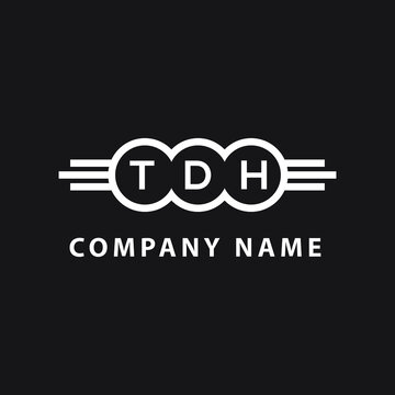 TDH letter logo design on black background. TDH  creative initials letter logo concept. TDH letter design.
