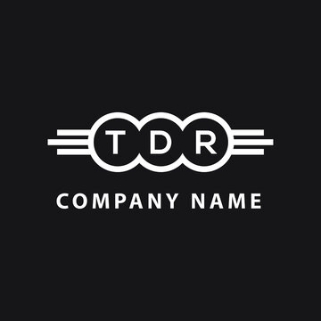 TDR letter logo design on black background. TDR  creative initials letter logo concept. TDR letter design.
