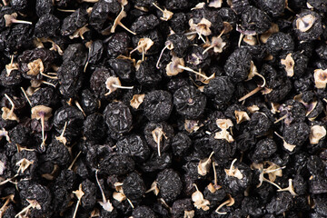 close up of black wolfberry  texture background
