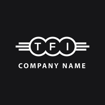 TFI letter logo design on black background. TFI  creative initials letter logo concept. TFI letter design.
