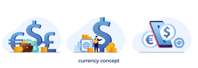 currency and financial concept, investment, dollar, money, flat illustration design vector design