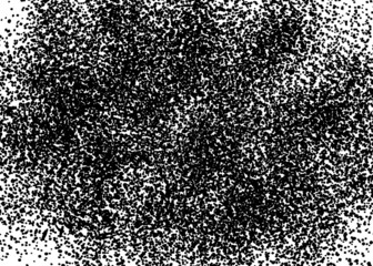 Black and white grainy grunge halftone vector background. Abstract pattern with random dots.