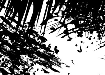 Black and white grainy grunge halftone vector background. Abstract pattern with random lines and dots.