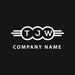 TJW letter logo design on black background. TJW  creative initials letter logo concept. TJW letter design.