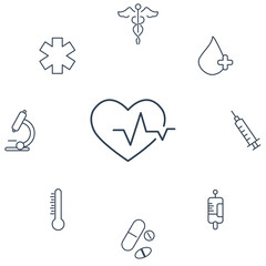 medical icons set . medical pack symbol vector elements for infographic web