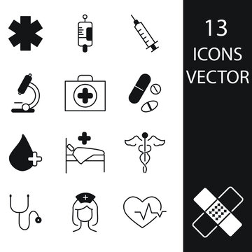 medical icons set . medical pack symbol vector elements for infographic web